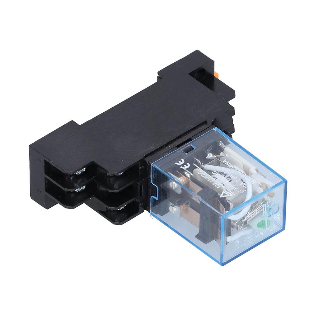 LY2NJ 8 Pins Electromagnetic Power Relays with Socket Base Indicator Light for Motors Industrial Relays 10ADC12V