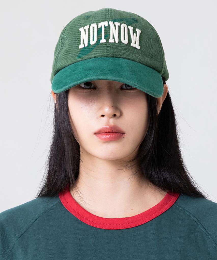 GLACK Gc059 Notnow Color Block Washed Cotton Ball Cap (Green)