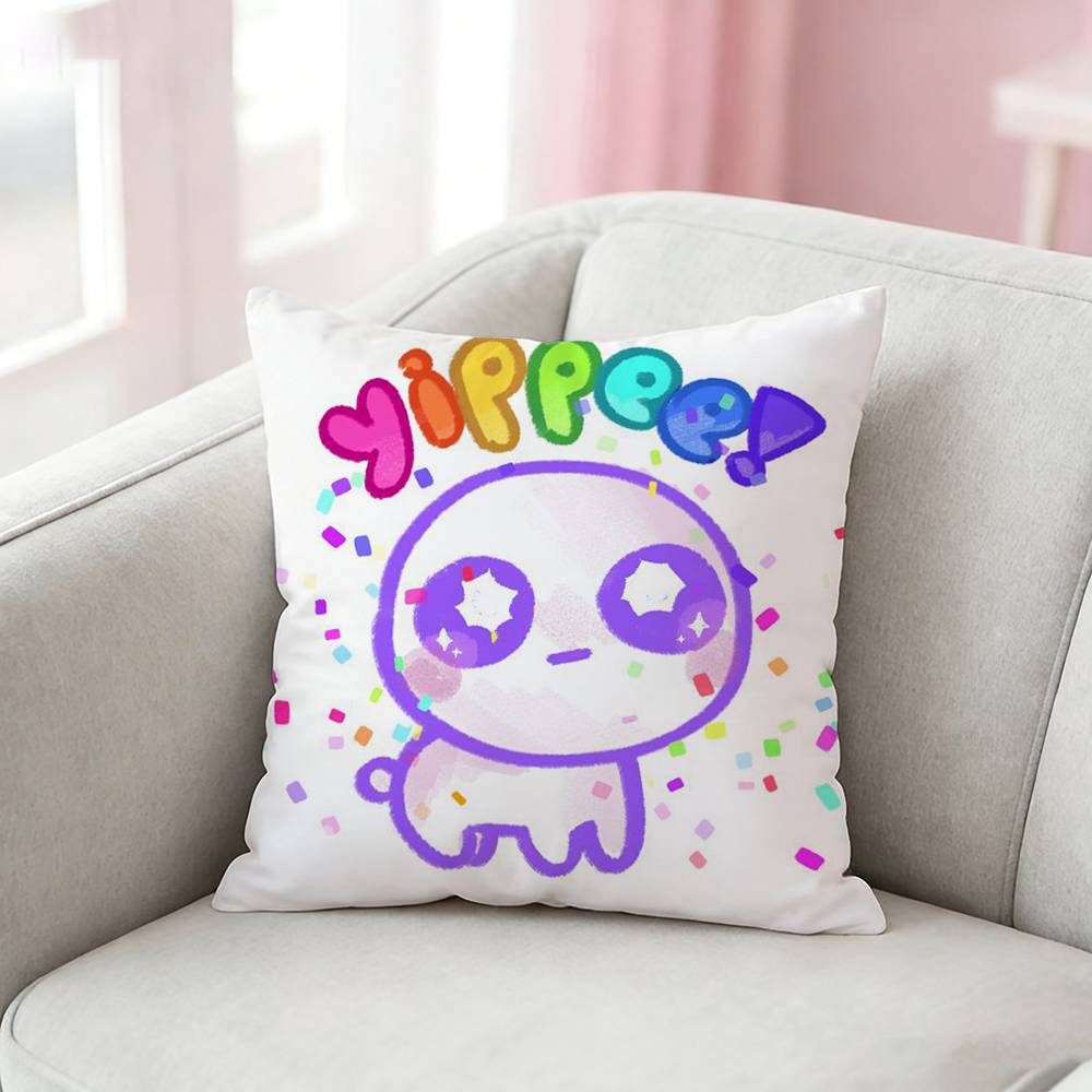 Tbh Autism Yippies Creature Pillow Case Pattern Printed Pillowcase For Living Room Sofa Cushion Cover