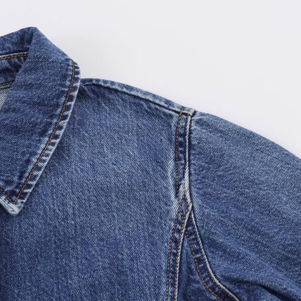 Autumn new street fashion versatile short denim jacket 7147230