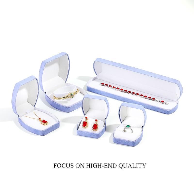 Elliptical Big Belly Deer Skin Velvet Jewelry Box, Iron Box Jewelry Box, Ring Pendant Jewelry Bracelet Bracelet Box