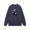 Unisex Oversized Cotton Crewneck Sweatshirt With Letter Dice Print Fall Youth Streetwear