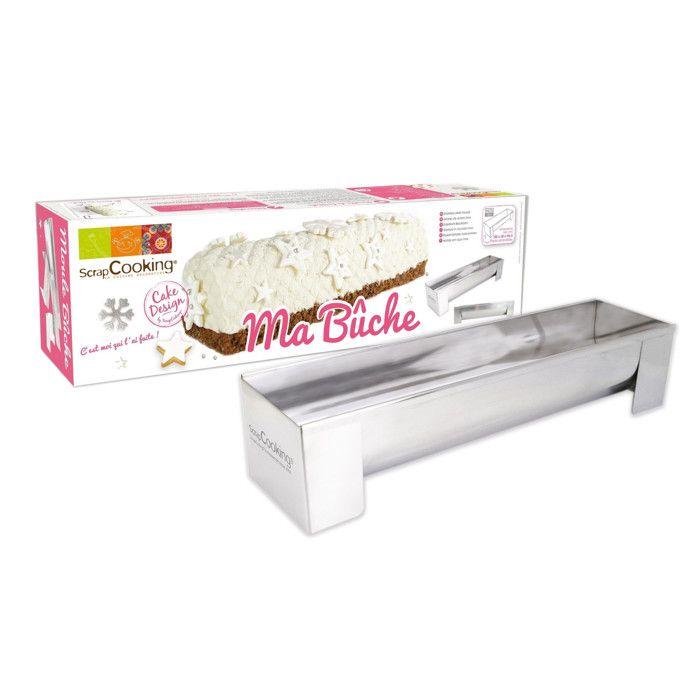 Moule à bûche - SCRAPCOOKING - Inox avec insert - 30x8x6.5cm