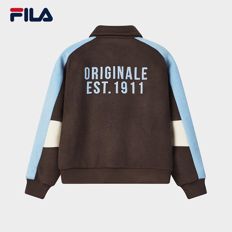 FILA Women's Yang Mi Style Colorblock Hooded Wool Jacket