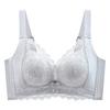 Underwear summer thin women's no steel rim breathable large chest small anti-sagging adjustment type pull gather bra cover