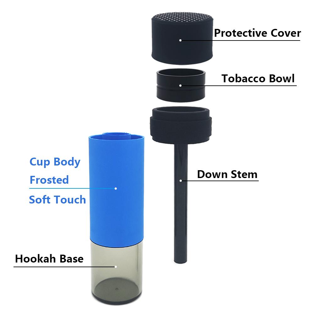 Portable Arabic Hookah Cup Car Shisha Set Indoor Outdoor with Protective Cover Small Narguile Chicha Soft Touch Hookah Gift New