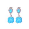 European and American Trendy Zircon Opal Inlaid Women's Earrings