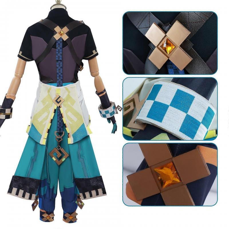 Kaveh Kostümset Kostümset Genshin Impact Cosplay-Outfit Mit Oberteil Hose Accessoires Und Handschuhen Xs Bis Xxxl Outfit Für Cosplay Oder Party