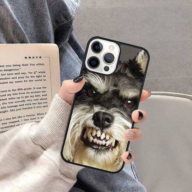 Cute Miniature Schnauzer Puppy Phone Case Cover for iPhone 17 Air 16 16e 15 13 14 11 12 Pro Max Max Plus Coque Fundas Shell