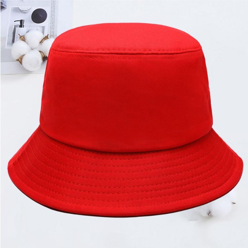 Cotton fisherman hat summer basin hat outdoor sunshade girls sun protection sun hat printing embroidery men