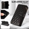 Suitable for Samsung S25 ULTRA Mobile Phone Case S24FE Zipper Card S10 E Mobile Phone Case with Lanyard