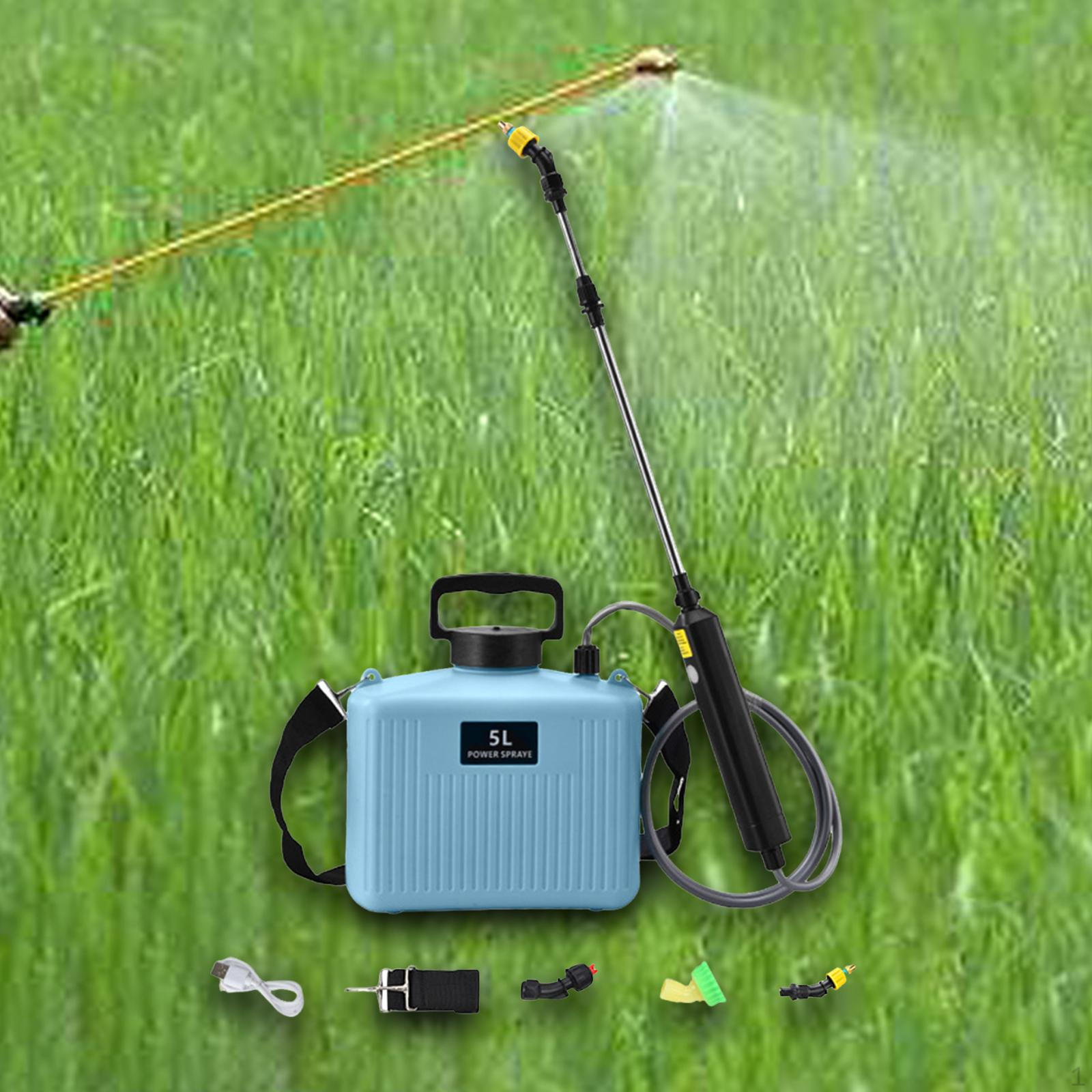 

Електричний садовий обприскувач, висувний стрижень, функціональний, універсальний, зносостійкий плече для зарядки через USB 5L Blue