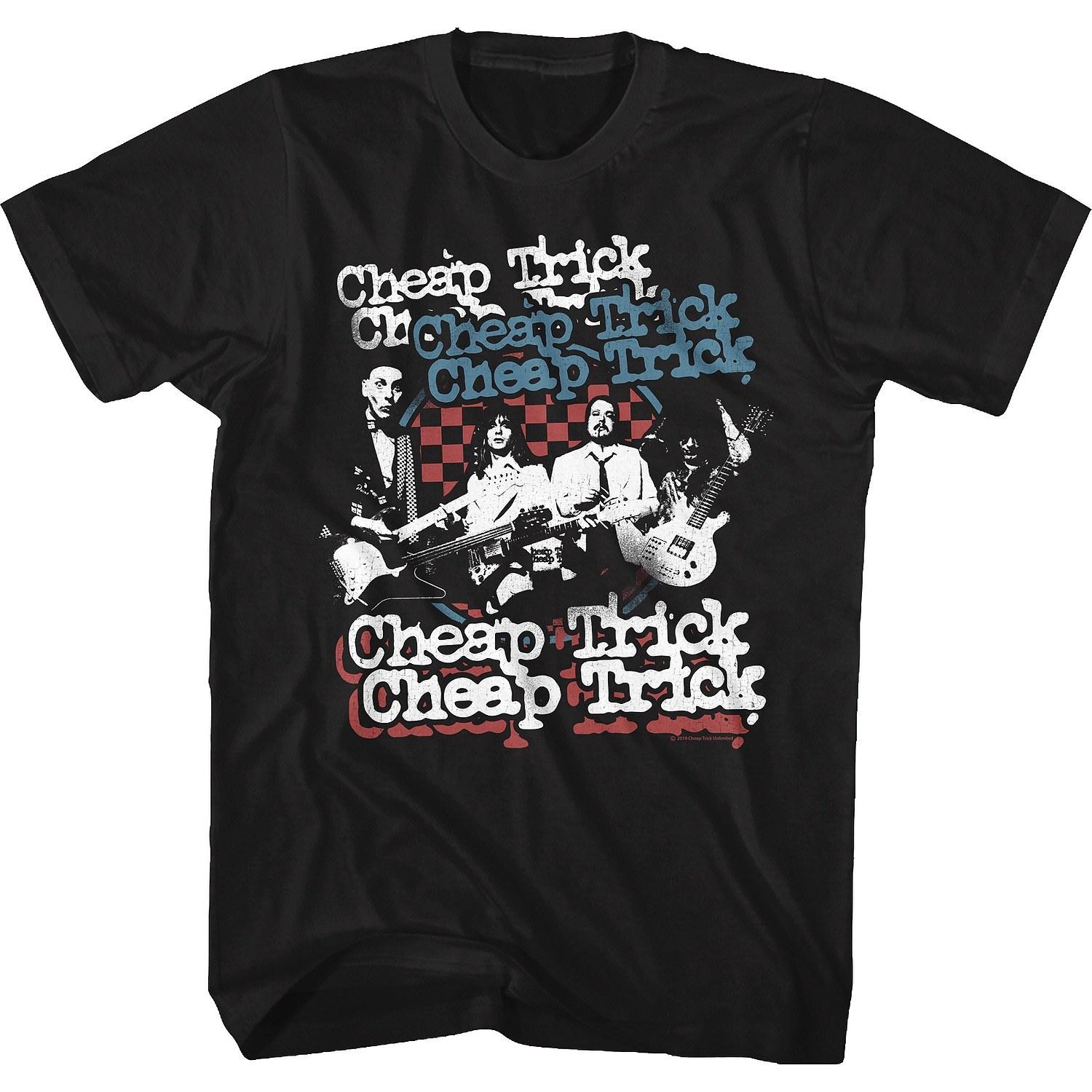 Cheap Trick Nonmainstream and Heavy Metal Band Retroinspired Trendy Mens Loose Shortsleeved Tshirt M