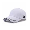 (White) Embroidery M Letter Baseball Hat Outdoor Adjustable Breathable Protection Sun
