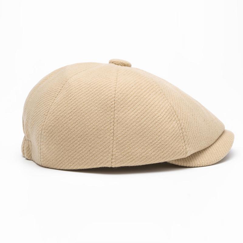 Autumn Winter Octagonal Cap Men's Warm Beret British Newsboy Cap Painter's Cap
