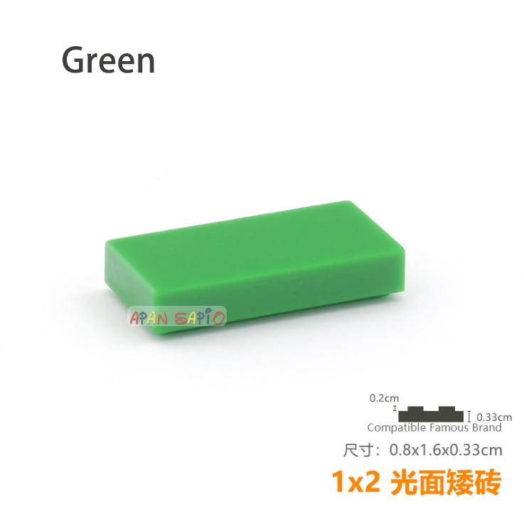 

50pcs/lot DIY Blocks Building Bricks Smooth 1X2 Educational Assemblage Construction Toys for Children Size Compatible With Brand