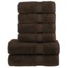 SOLUND 6pcs Brown Premium Towel Set