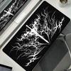 Black White Cybersigilism Deskmat Gothic Sword Art Mousepad Office Rubber Mouse Pad XXL PC Desk Accessories Gaming Keyboard Mats