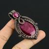 Ruby Pendant Gemstone Jewelry, 999 Copper Wire Wrapped Handmade Pendant, Latest Design Jewelry