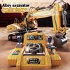 12/13/15CH RC Excavator Crawler Track Alloy Truck Engineering Vehicle Sound Spray 680 Rotation Car Kids Toys for Boys Xmas Gift
