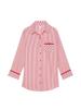 Women's Contrasting Color Striped Long Sleeve Loose Shirt Women's High-end Fashion Design Shirt Women