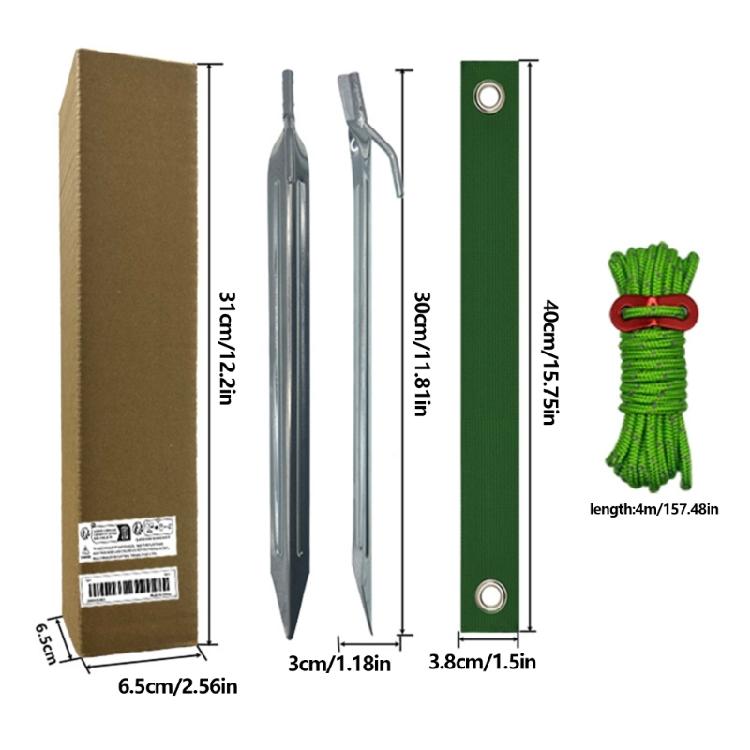 Baumstütz-Set zur Verankerung neu gepflanzter Bäume Richten von schiefen Gartenaccessoires Rostfreie Pfähle mit Band