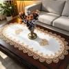 Oval Lace Table Runner, Vintage Table Runner Doily, Retro Lace Table Runner Floral Placemat for Coffee Table Dining Table Decor