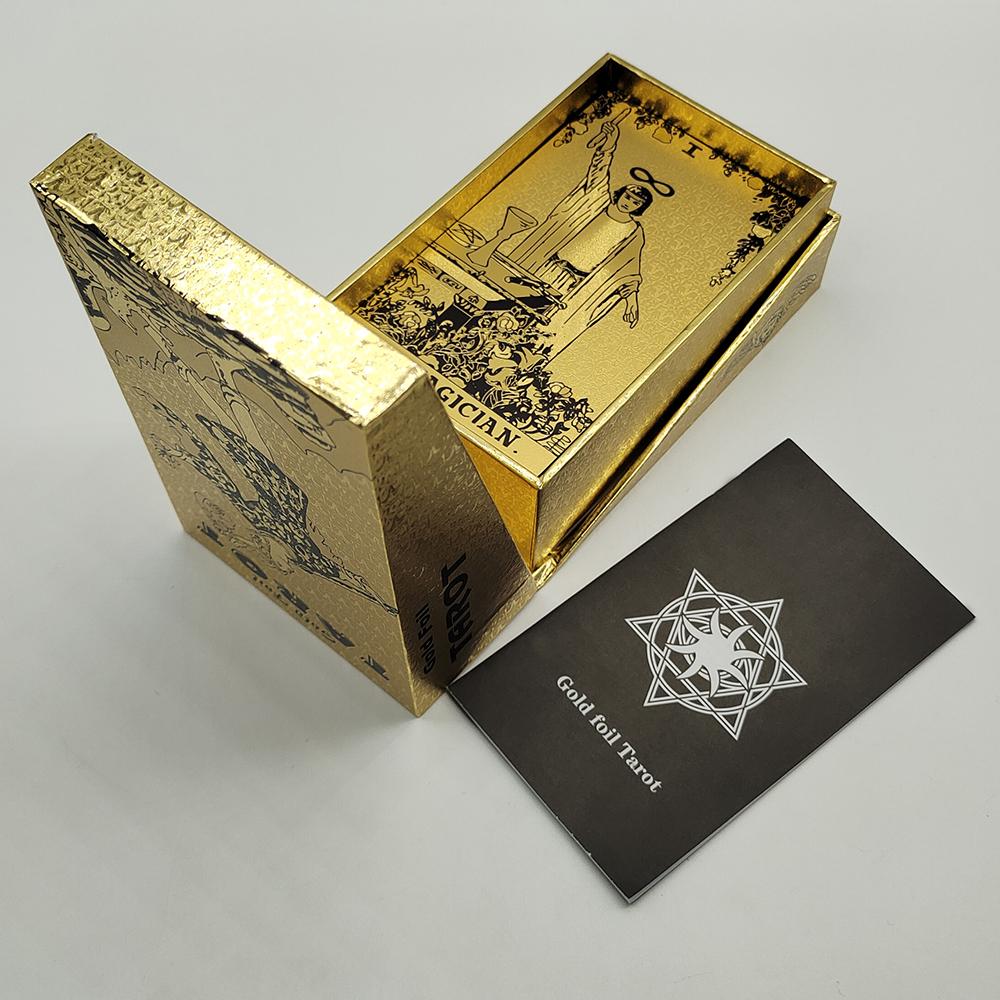 New Plastic Rider Waite Tarot Hot Stamping Gold Foil Tarot Exquisite Board Game Divination Cards For Collection