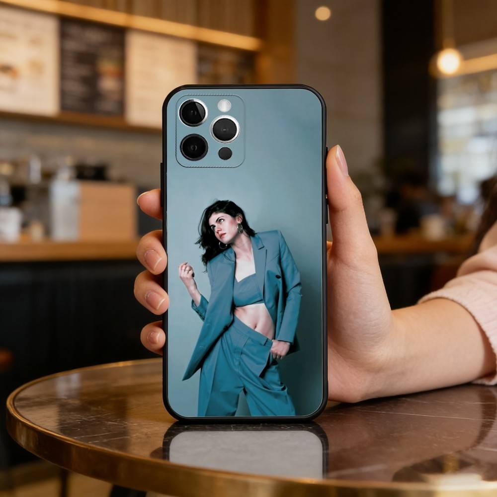A-Alexandra D-Daddario Phone Case For iPhone 17,16,15,14,13,12,11 Plus,Pro Max,Soft Silicone Black Cover
