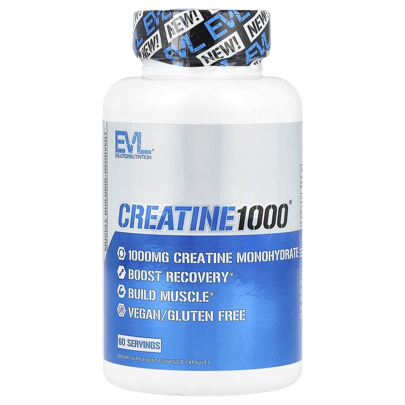 Photos - Vitamins & Minerals EVL Nutrition Creatine1000®, 120 Veggie Capsules  (500 mg per Capsule)