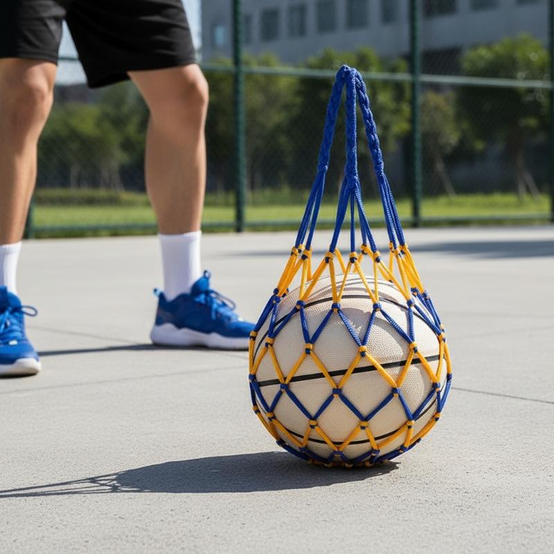 Borsa da calcio in nylon con rete Bold Storage Single Ball Carry Attrezzatura portatile Sport all'aria aperta Calcio Basket Pallavolo