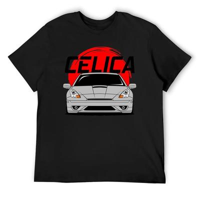 Stříbrné tričko Celica JDM nadměrné velikosti oblečení zakázkové tričko pánská bavlněná trička