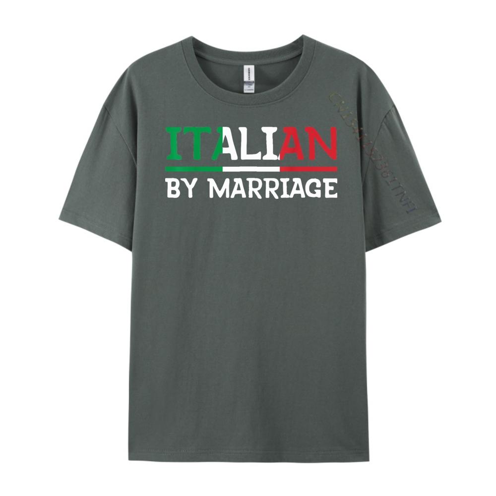 Italian By Marriage TShirt Italia Marriage Humor Printed TShirt Autumn Mens Shirts Geek