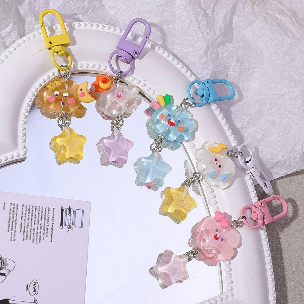 Korean Style Starry Clouds Keychain Star  Creativity   Activity Gifts
