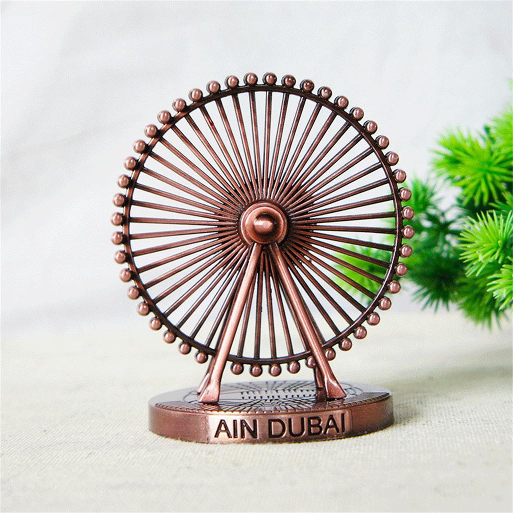 Metal Dubai Ferris Wheel Rotating Ornament Wine Cabinet Home Desktops Decorations Metal Sculpture Housewarmings Gift