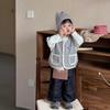 Children's plaid vest jacket baby spring 2026 new children's spring clothes boys denim suit