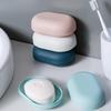 Candy Colored Soap Box Oval Soap Dish Bathroom Supplies Sealed Soap Holder Leak Proof Organizer Portable Bathroom Accessories