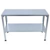 Metal Potting Bench 120KG Load Bearing Galvanized Iron Double Layers Greenhouse Potting Table with