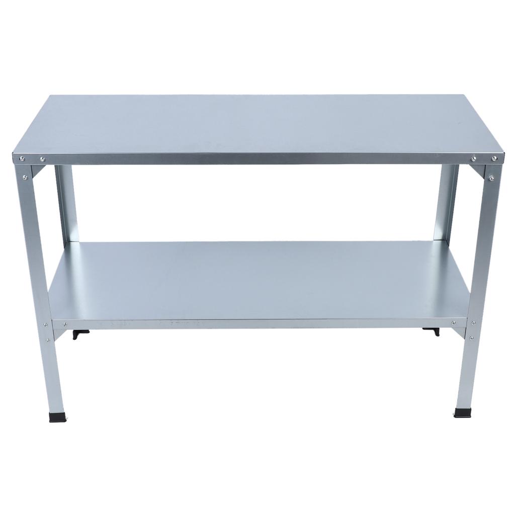Metal Potting Bench 120KG Load Bearing Galvanized Iron Double Layers Greenhouse Potting Table with