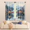2 szt. zasłon filtrujących (z wyłączeniem prętów nieruchomych bez baterii) Krajobraz tuszem i wodą do użytku w sypialniach i salonach