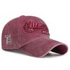 Men's Retro Washed Baseball Cap - European & American Style Embroidered Duckbill Sunshade
