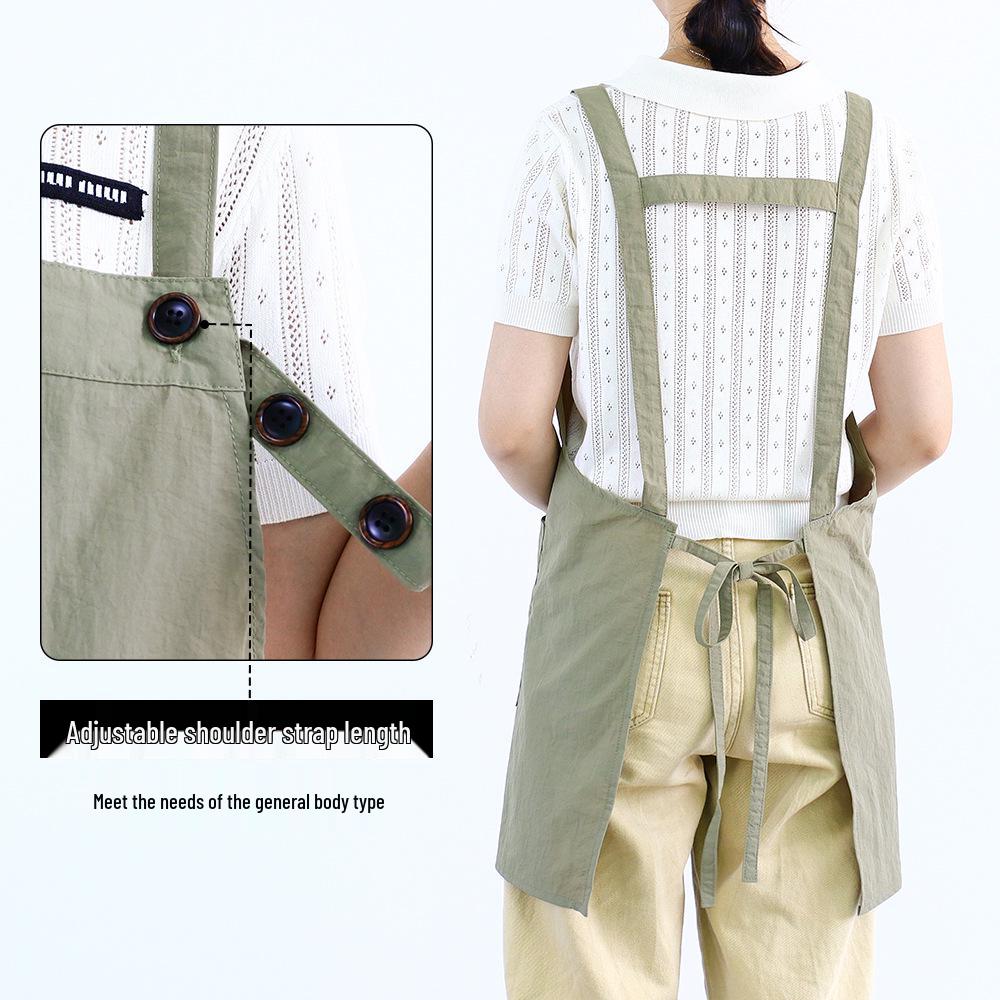 Korean Style Waterproof Waist Apron - Unisex Kitchen & Work Wear with Custom Logo