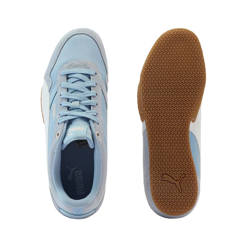 PUMA Women's Blue White Bella Donna Nylon Low Top Skate Shoes 403554-04