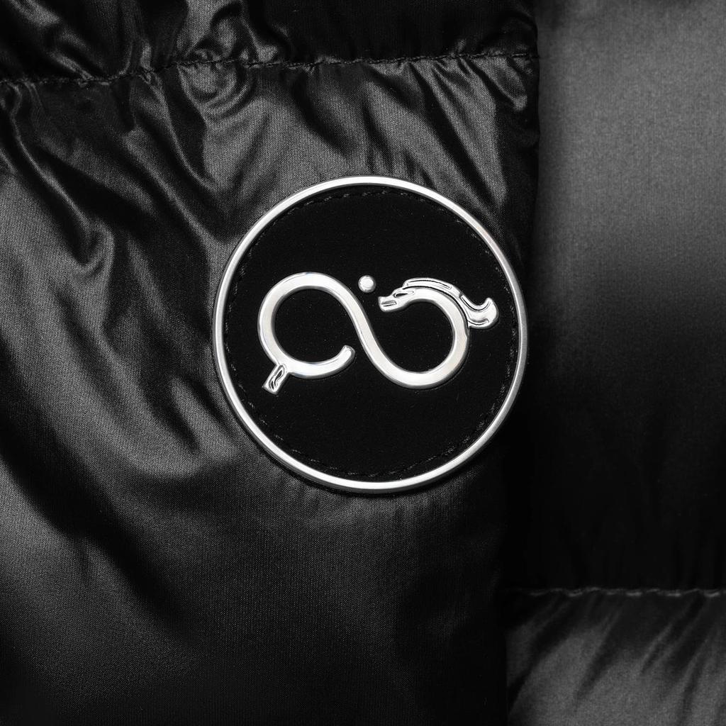 Li Ning Table Tennis Series Solid Color Mid-Length Hooded Down Jacket Unisex Outerwear Black AYMT021-1