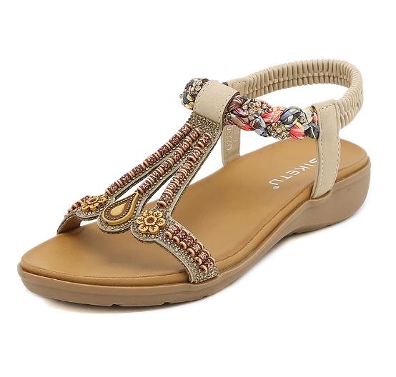 Fashion High quality retro sandals women  new casual comfortable flat sandals summer gladiator shoes
