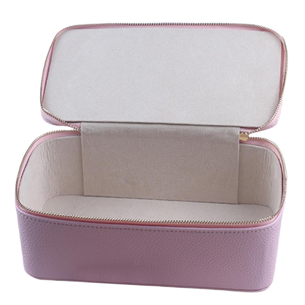 Elegant Travel Jewelry Case with 12 Velvets Zippers Pouches PU Leather Earrings Necklaces Organizer Accessories Holder