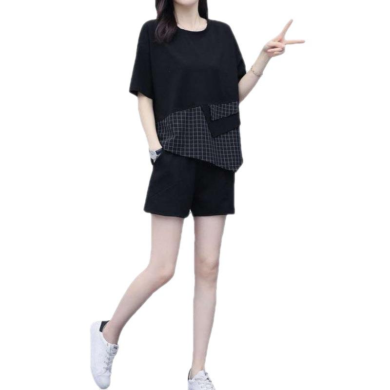 Summer Casual Two-piece Fashionable Loose Slim Shorts Western Style Suit for Women