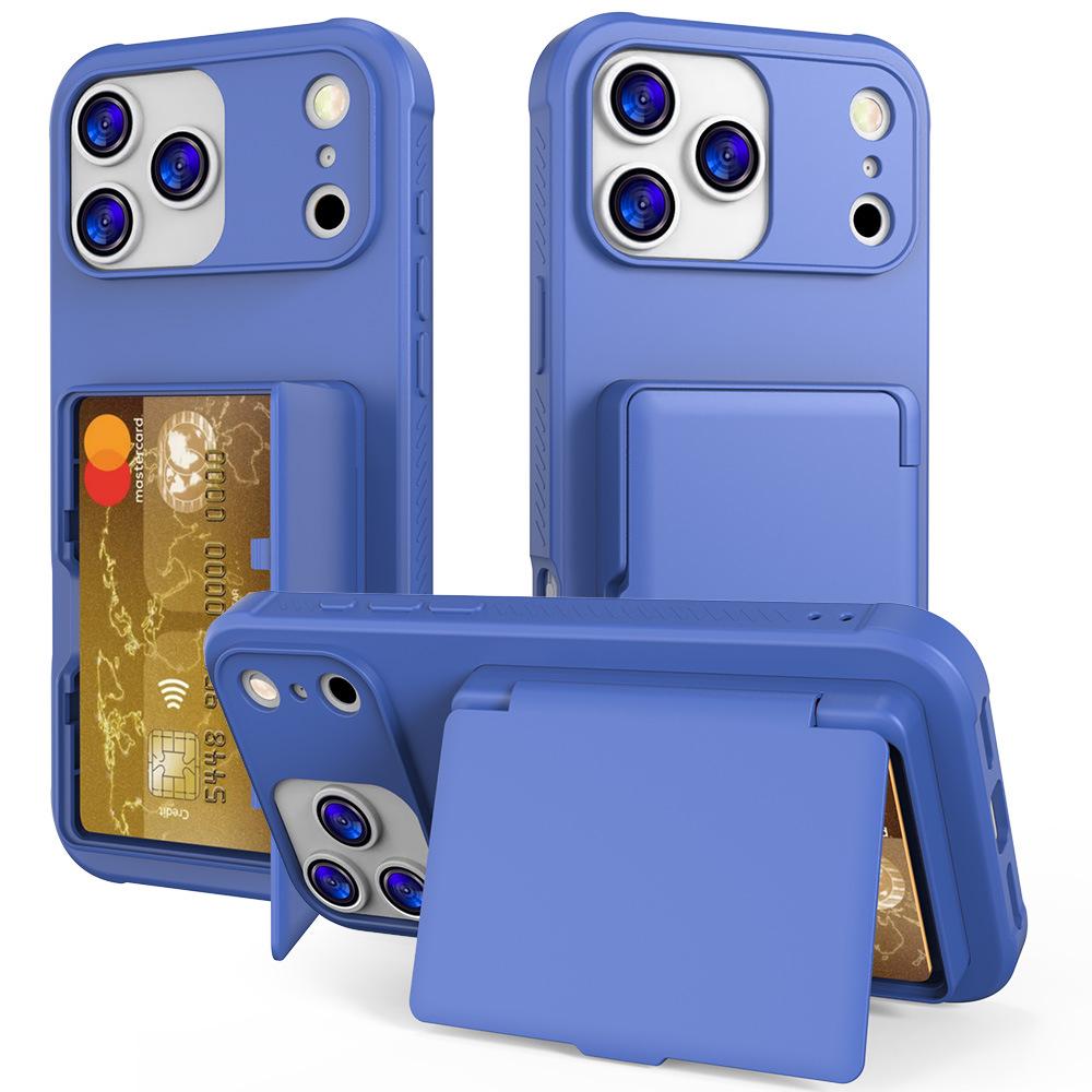 

Противоударный чехол-подставка с откидным зеркалом и держателем для карт для iPhone 17 Pro Max iPhone 17 Air