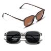 Glasses Square Semi-Metal Polarized Sunglasses Men'S Style Sunglasses Women Ins
