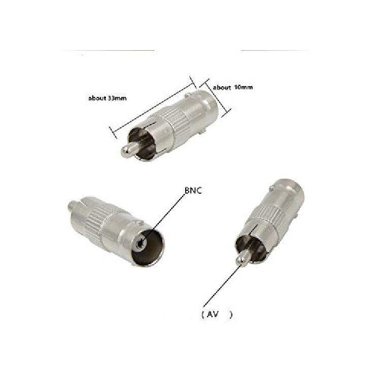HIGHROCK BNC-Buchse auf Cinch-Stecker Koaxialkabel-Adapter Gerader Verbinder(10PC)